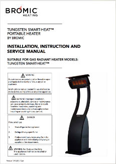 Tungsten Smart Heat Portable Instruction Manual