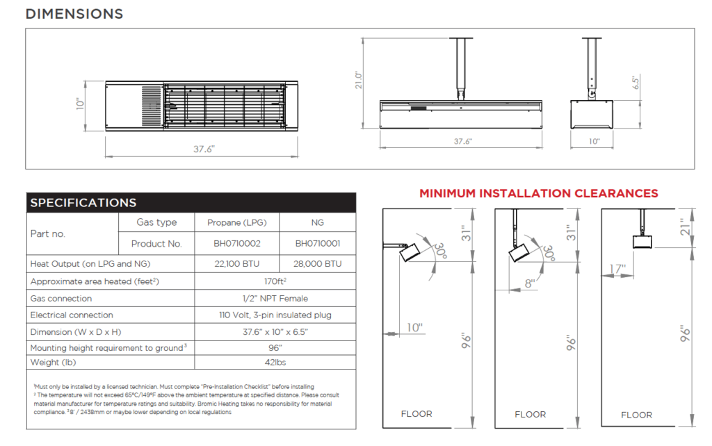Cobalt Gas Heater Radiant Patio Heater