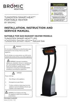 Tungsten Smart Heat Portable Instruction Manual